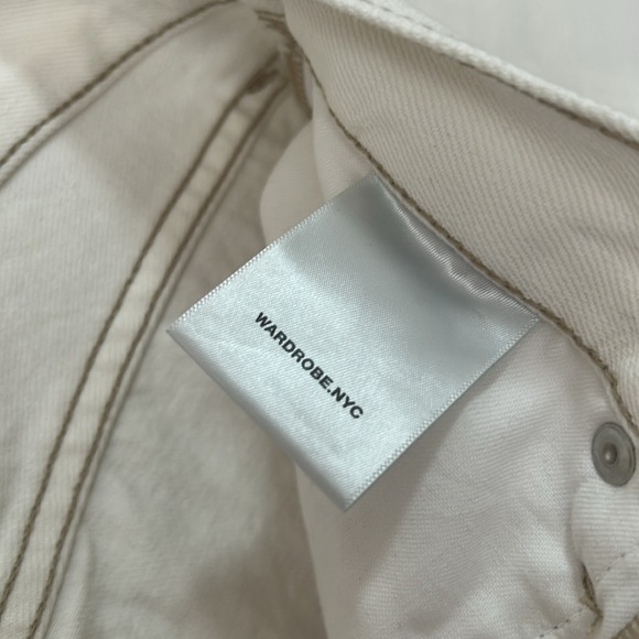 WARDROBE.NYC High-rise straight-leg jeans white size 26 made in USA - Picture 7 of 11